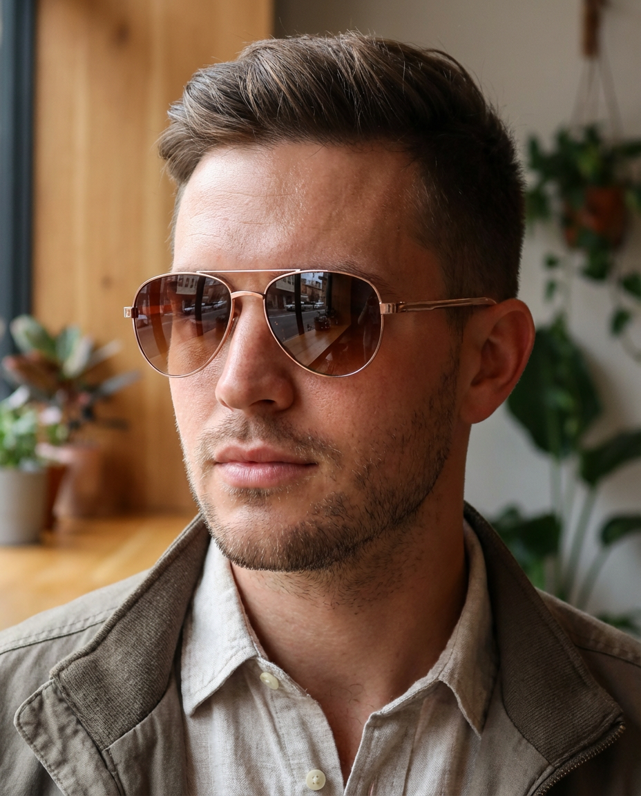 Boléro Eloura — Women's Pink Aviator Sunglasses
