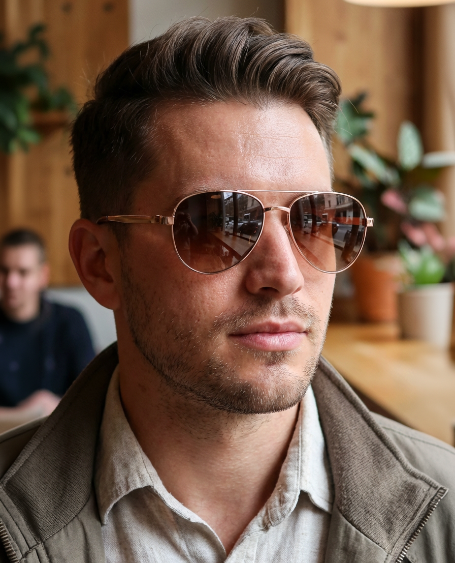 Boléro Eloura — Women's Pink Aviator Sunglasses