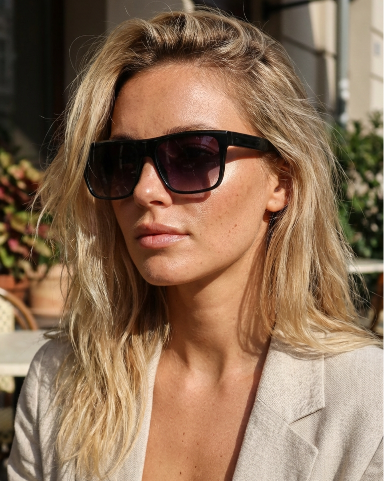 Boléro Orion — Oversized Flat-Top Polarized Sunglasses