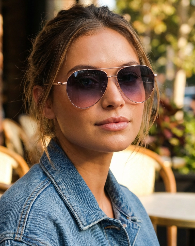 Boléro Monroe — Rose Gold Aviator Sunglasses