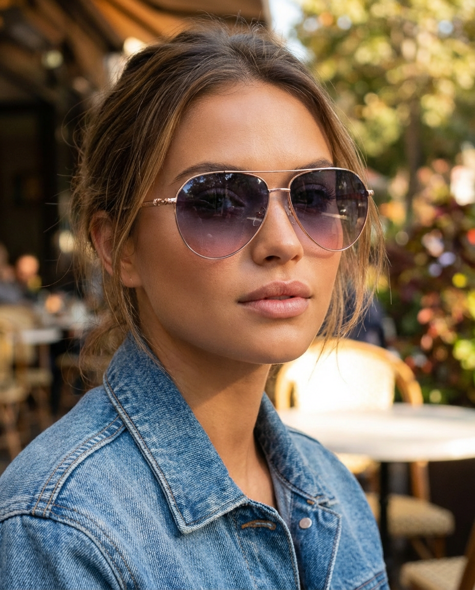 Boléro Monroe — Rose Gold Aviator Sunglasses