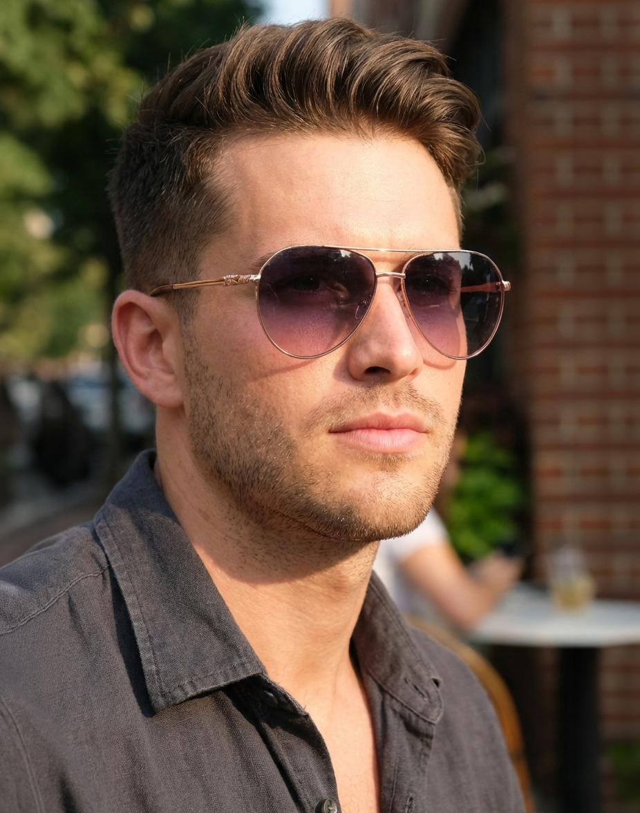 Boléro Monroe — Rose Gold Aviator Sunglasses