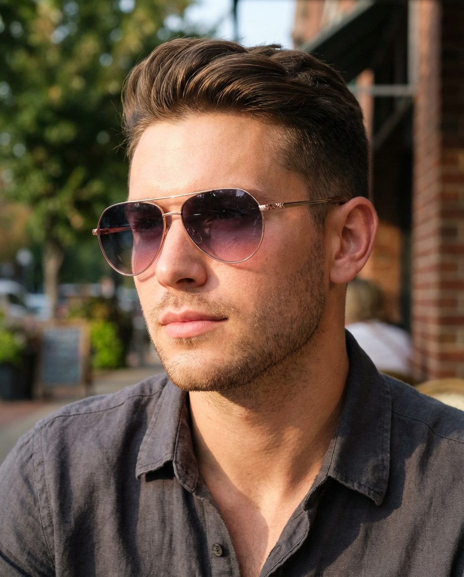 Boléro Monroe — Rose Gold Aviator Sunglasses