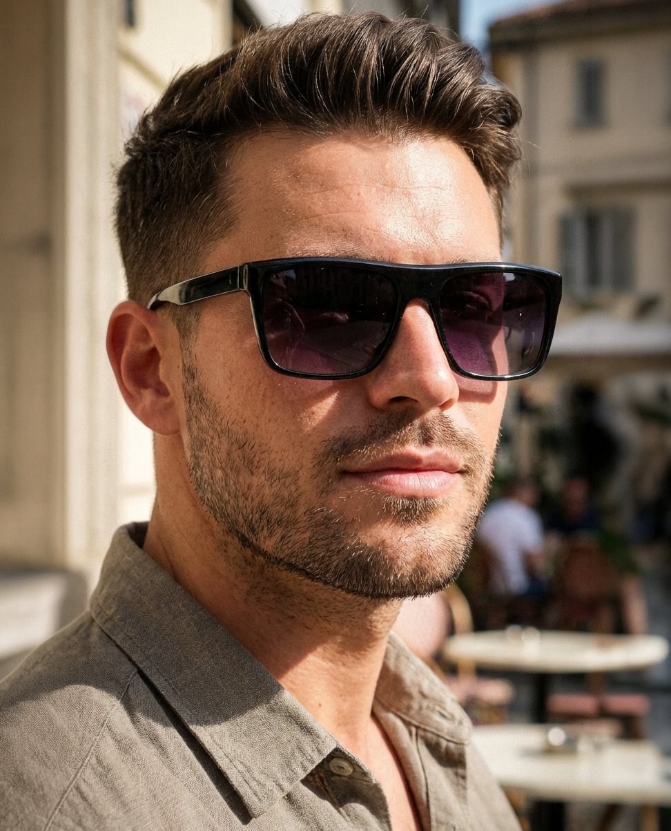 Boléro Orion — Oversized Flat-Top Polarized Sunglasses