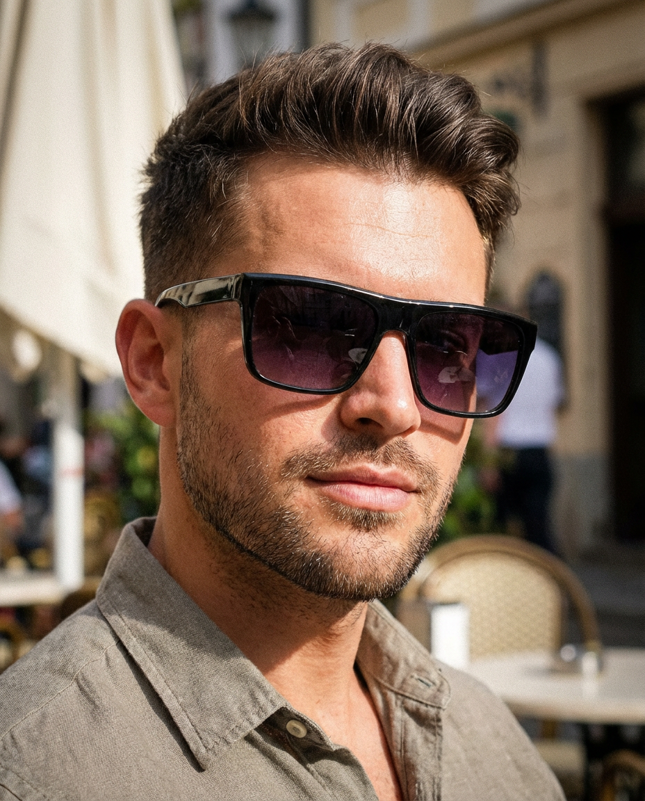 Boléro Orion — Oversized Flat-Top Polarized Sunglasses