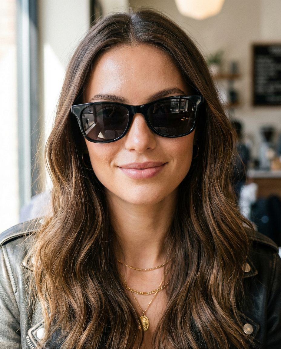 Boléro Luxor — Wayfarer Polarized Sunglasses, Silver Mirror