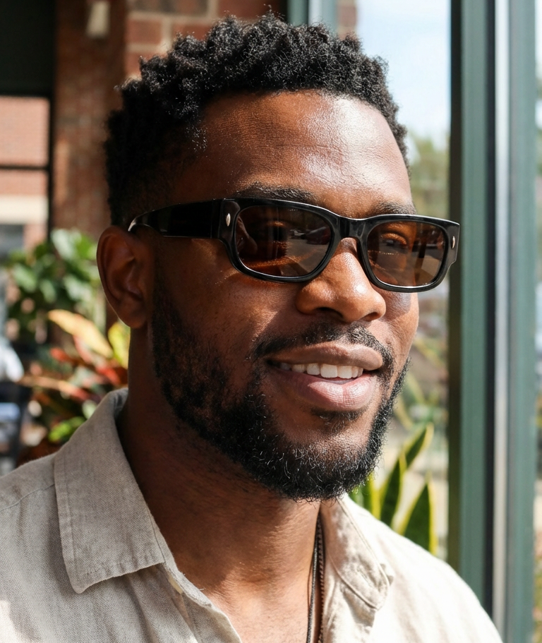 Boléro Tatum — Chunky Rectangular Sunglasses