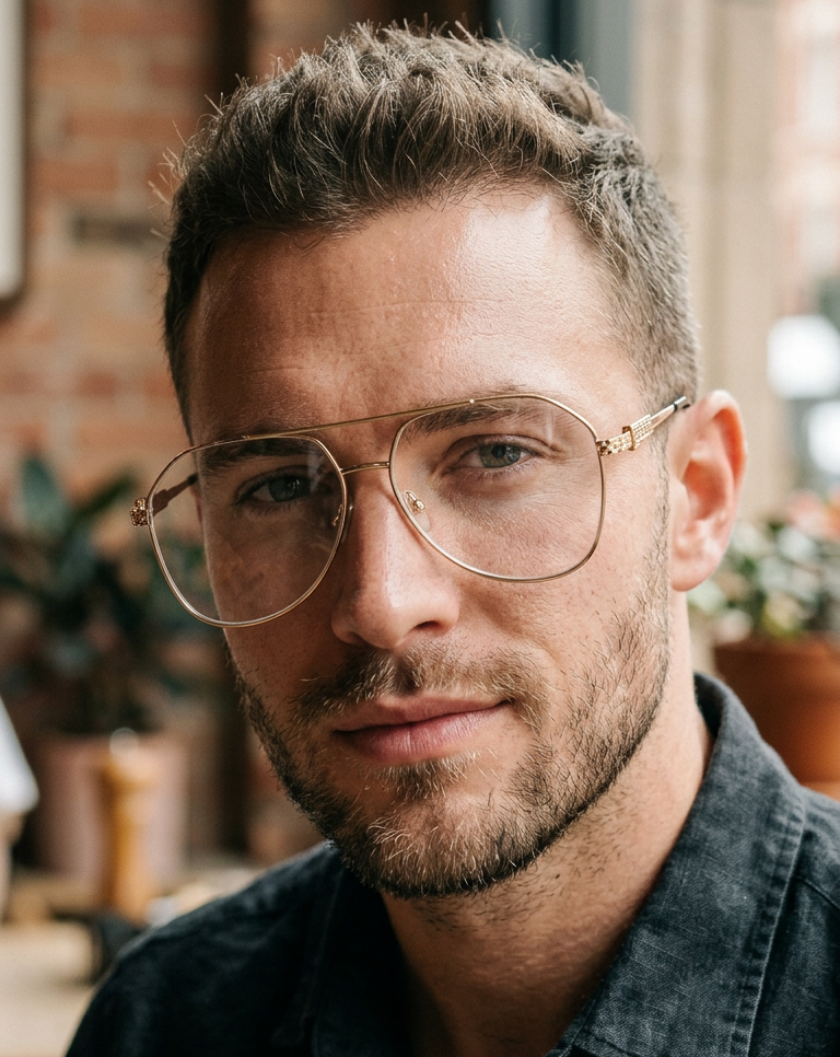 Boléro Monaco — Gold Aviator Reading Glasses