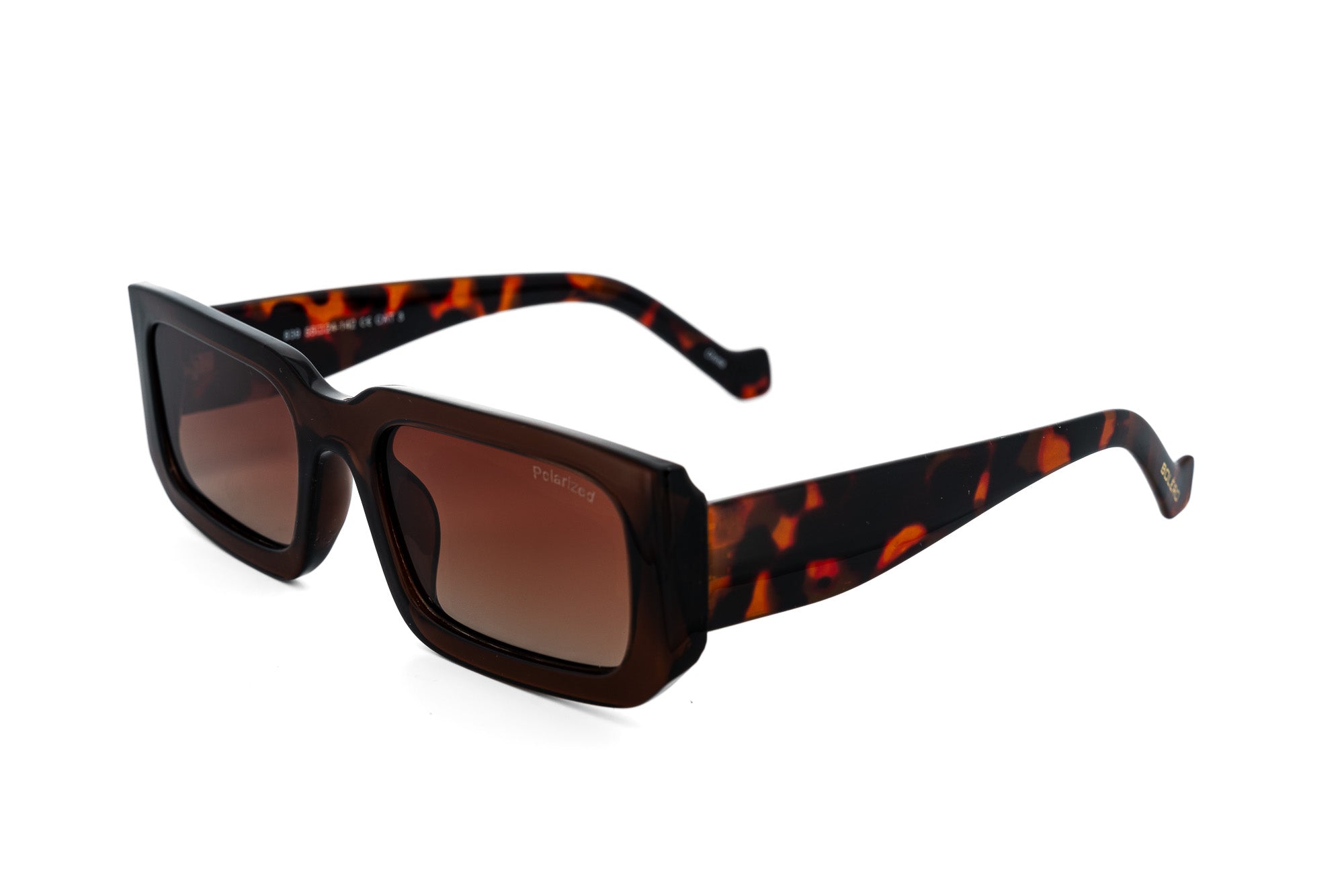 Ravello by Bolero Eyewear rectangular polarized sunglasses in tortoiseshell brown