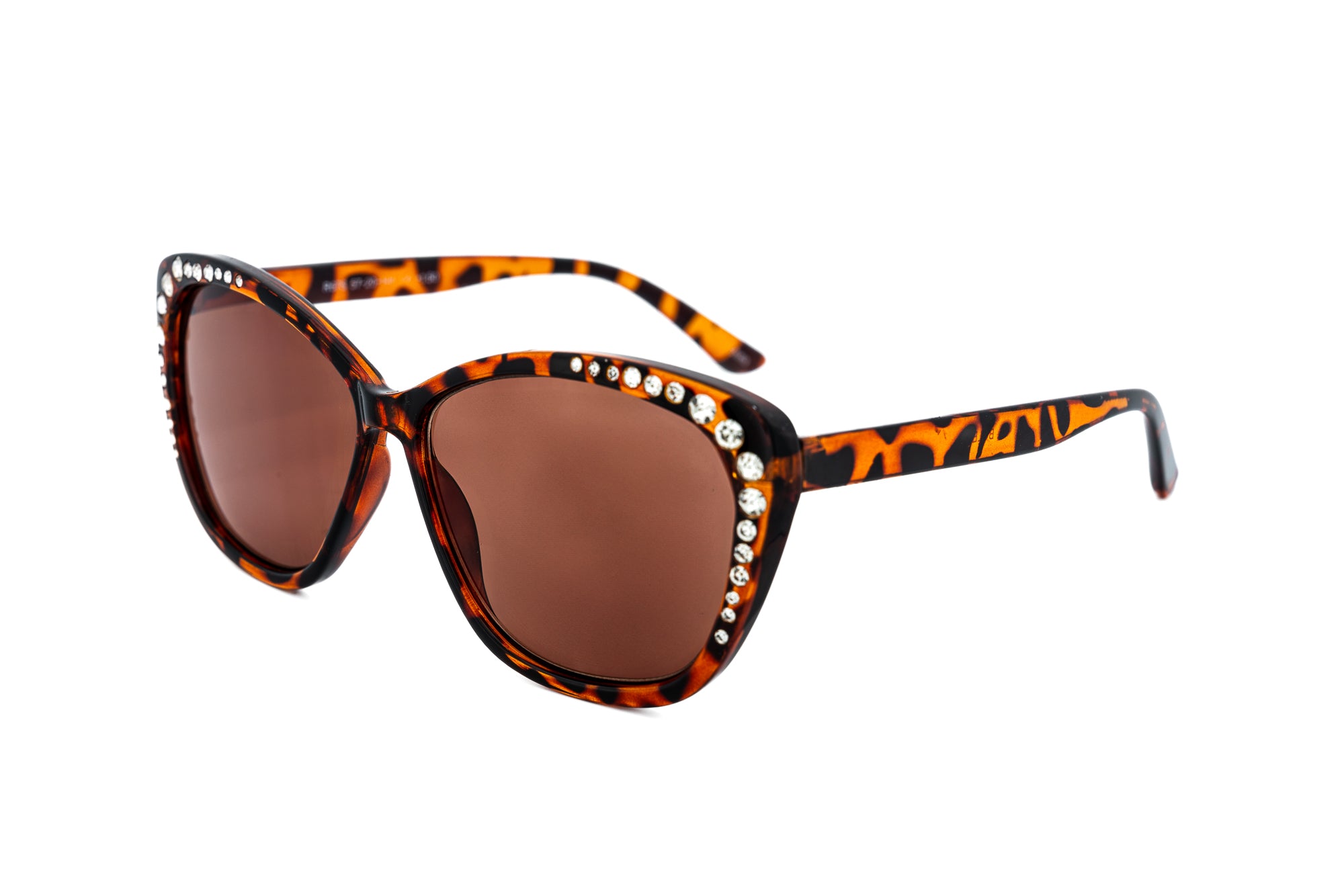Vivienne  by Bolero Eyewear tortoiseshell cat-eye sun readers with crystal detailing